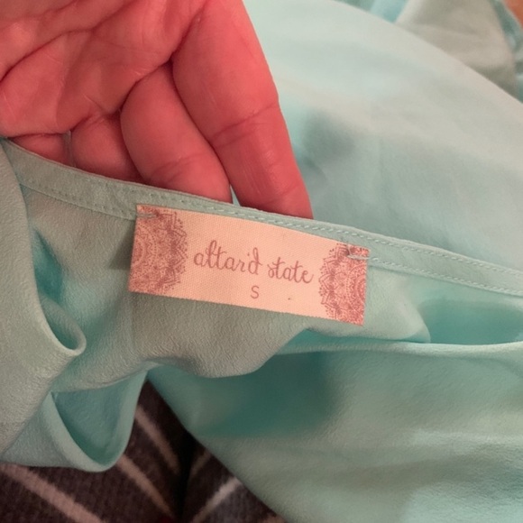 Like New! Altar’d State Tiffany Blue Romper, Small - Picture 5 of 5